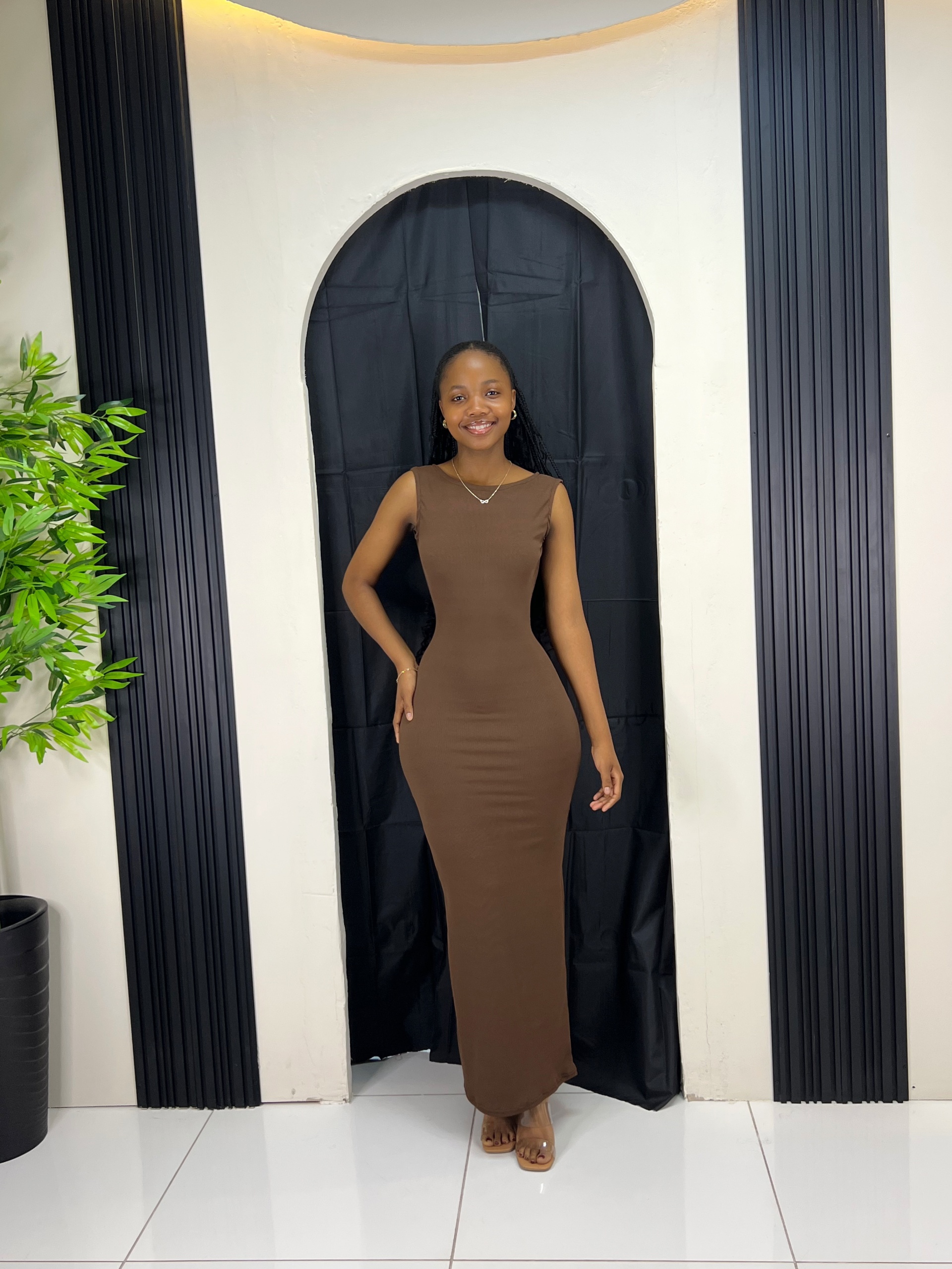 The Cocoa Muse Sleeveless Maxi Dress