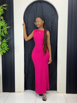 Zara Ribbed Bodycon Maxi Dress